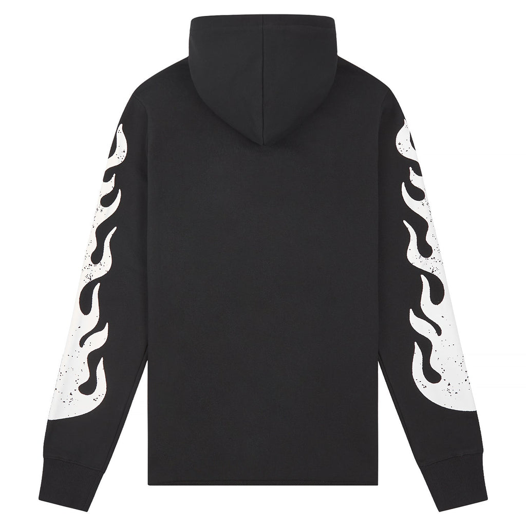 Flames Hoodie | Black product image 2, provided for visual reference and product detail review