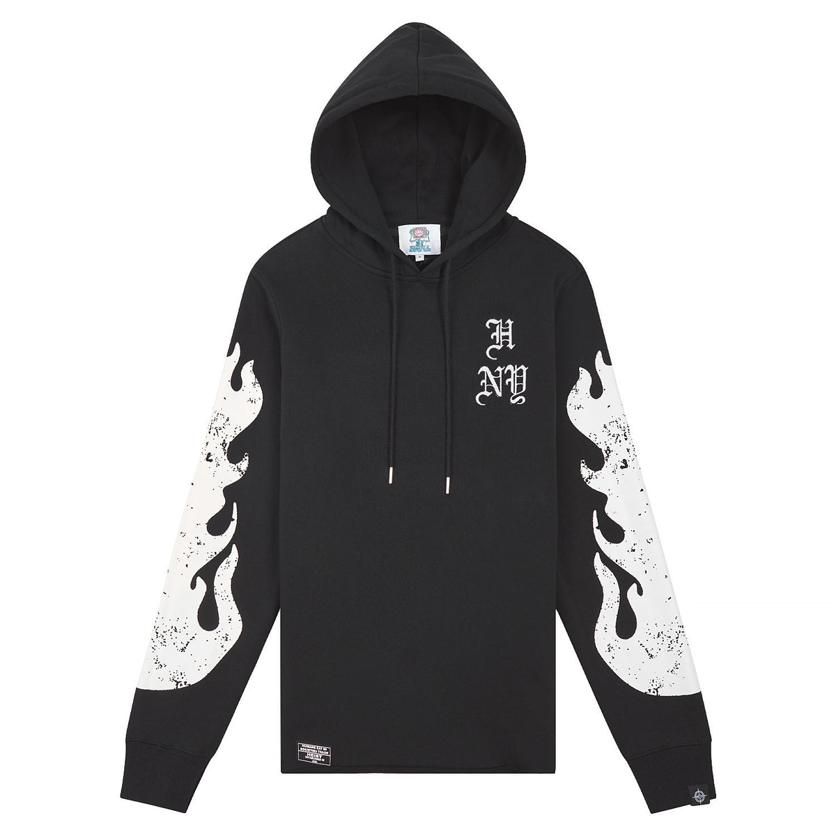 Flames Hoodie | Black product image 1, provided for visual reference and product detail review