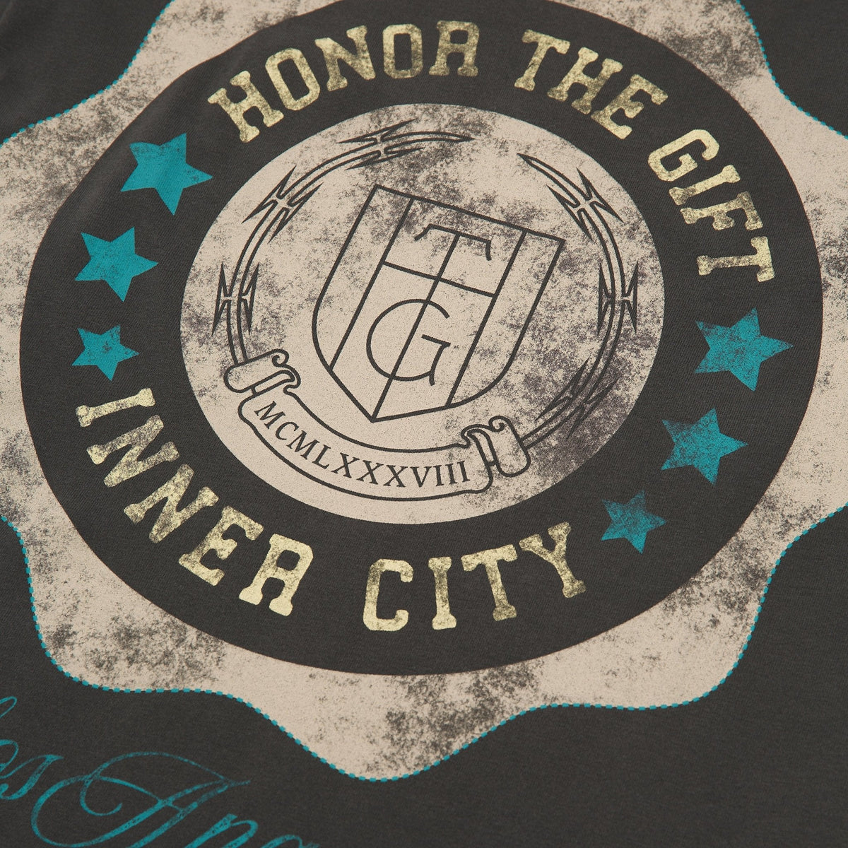 HTG Seal Logo T-Shirt | Black product image 2, provided for visual reference and product detail review