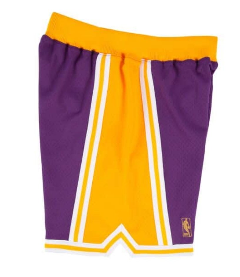 LA Lakers 1996/97 Authentic Shorts product image 2, provided for visual reference and product detail review