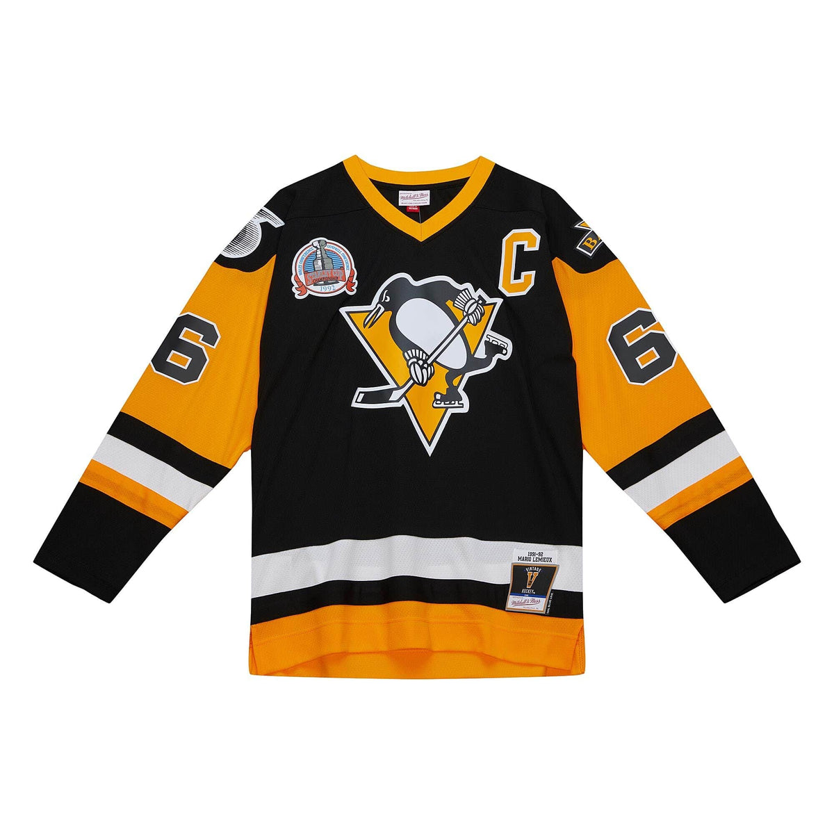 Mario Lemieux Pittsburgh Penguins NHL Mitchell & Ness Men Black 1991 Blue Line Authentic Jersey product image 2, provided
