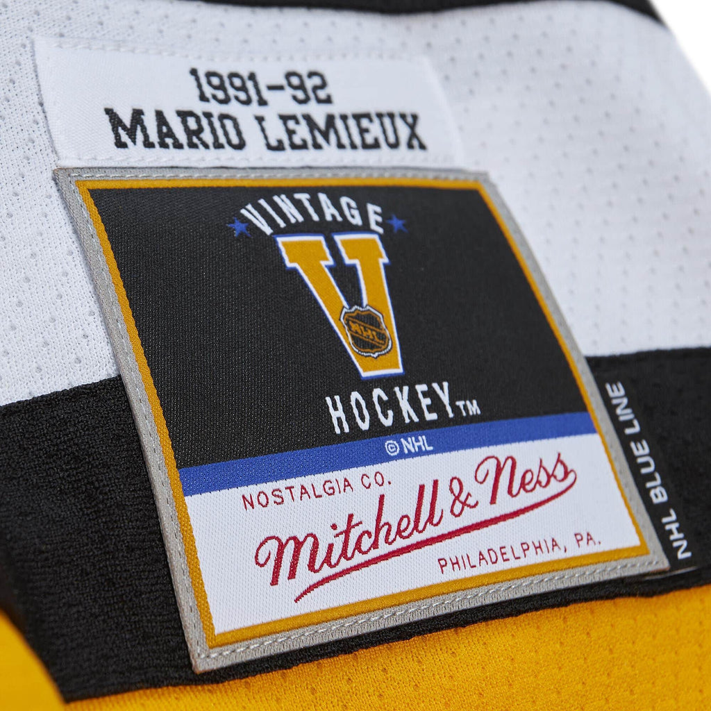 Mario Lemieux Pittsburgh Penguins NHL Mitchell & Ness Men Black 1991 Blue Line Authentic Jersey product image 3, provided