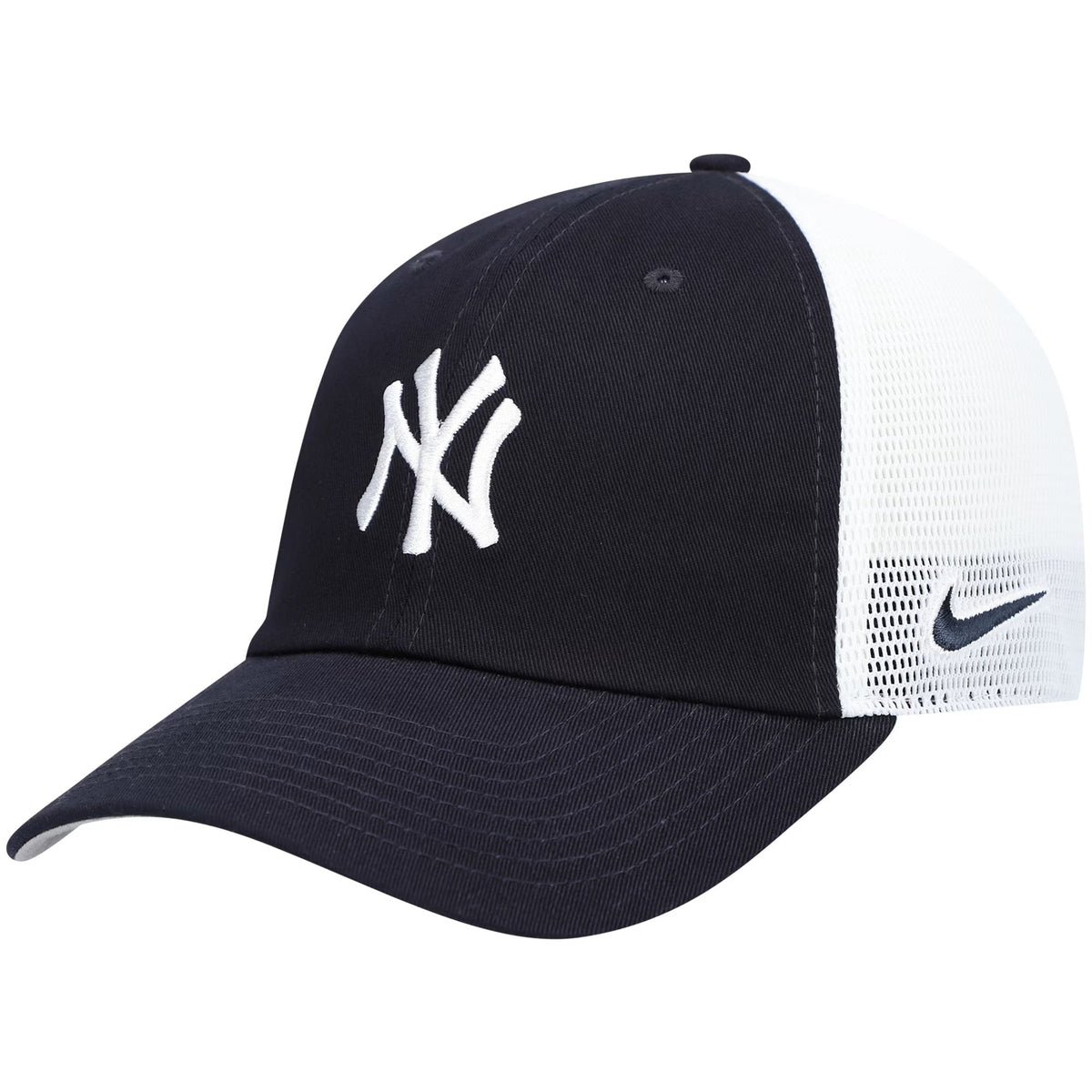 New York Yankees MLB Nike Men Navy Heritage 86 Trucker Adjustable Hat product image 1, provided for visual reference and