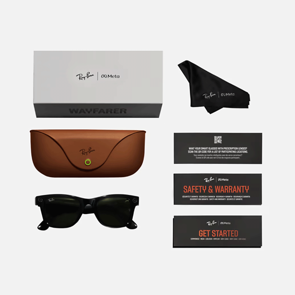 Meta Wayfarer | Shiny Black product image 7, provided for visual reference and product detail review