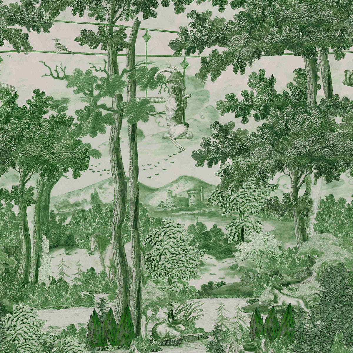 Toile Du Carpathians Wallpaper Sample Swatch