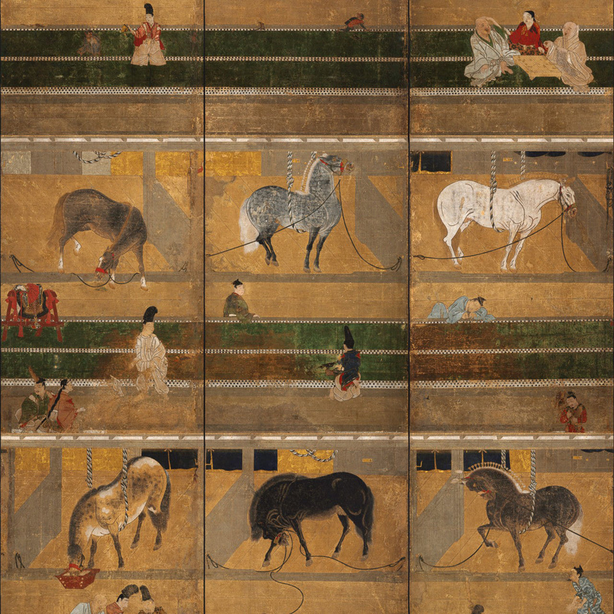 Horse Stable Wallpaper Sample Swatch