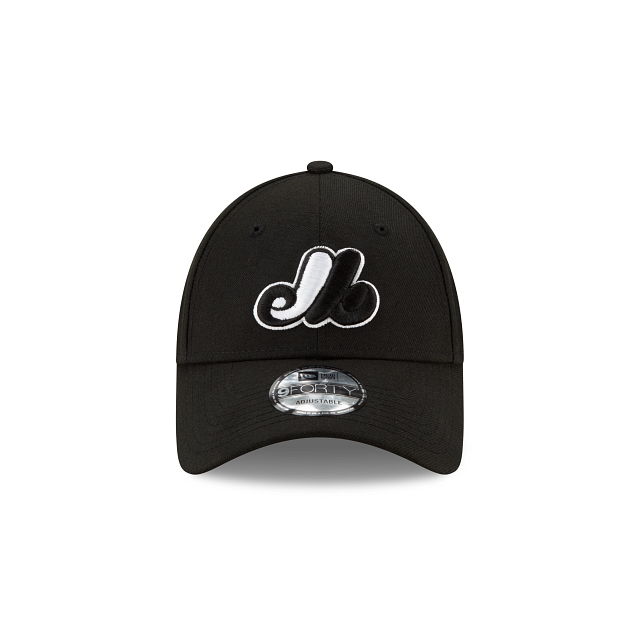Montreal Expos MLB New Era Men Black 9Forty The League Adjustable Hat product image 3, provided for visual reference and