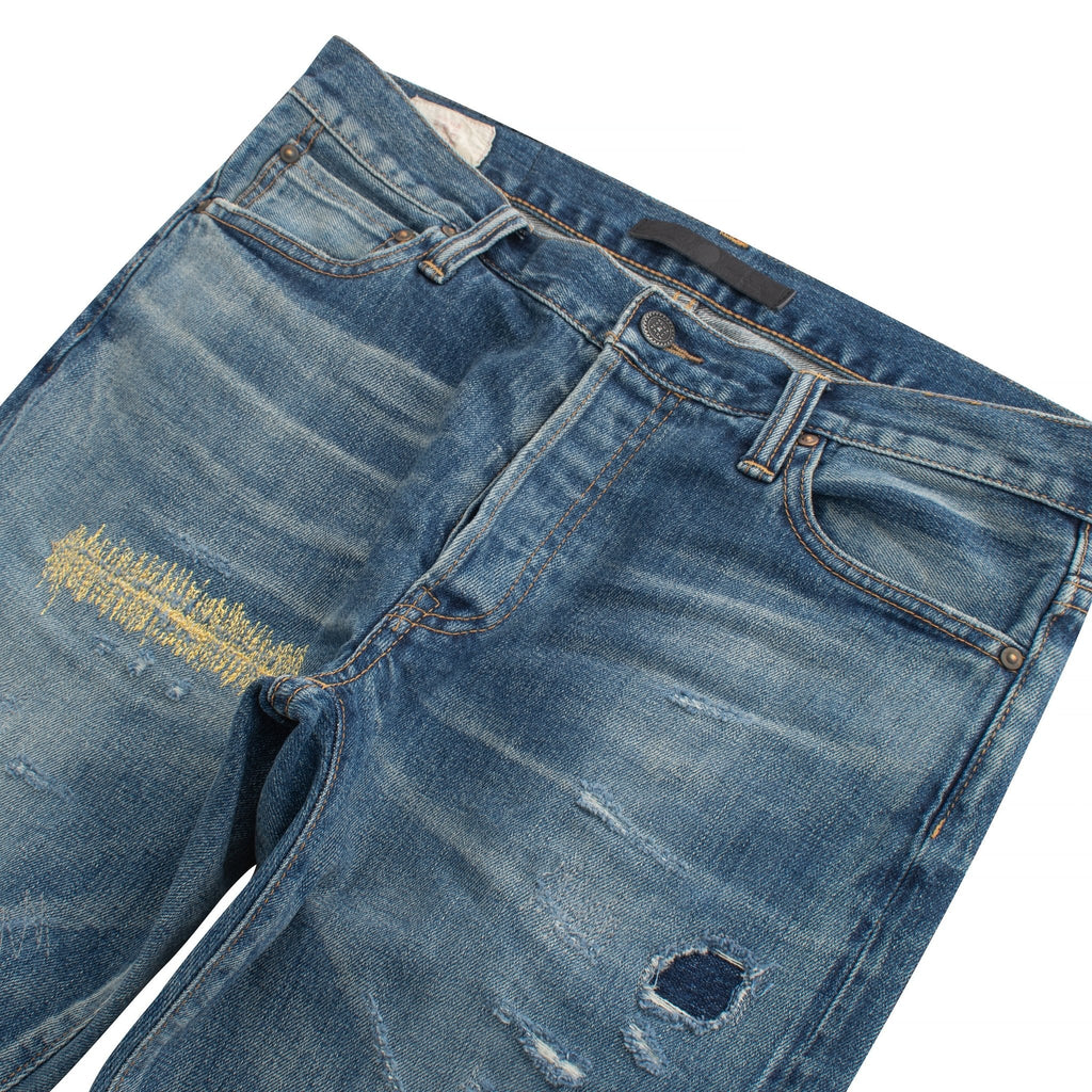 Nara Slim Haiku Gold Leaf Denim product image 2, provided for visual reference and product detail review