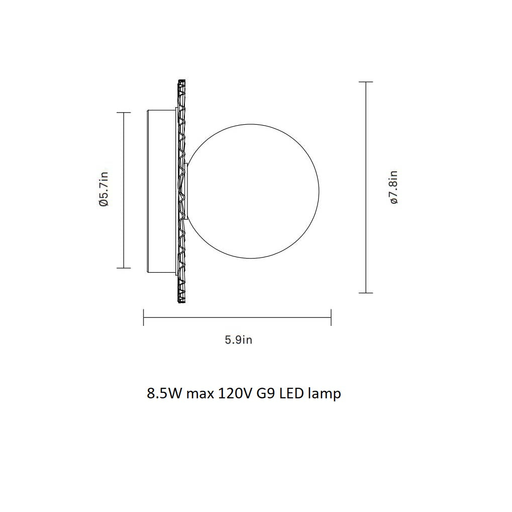 Liila Muuse Wall/Ceiling Light