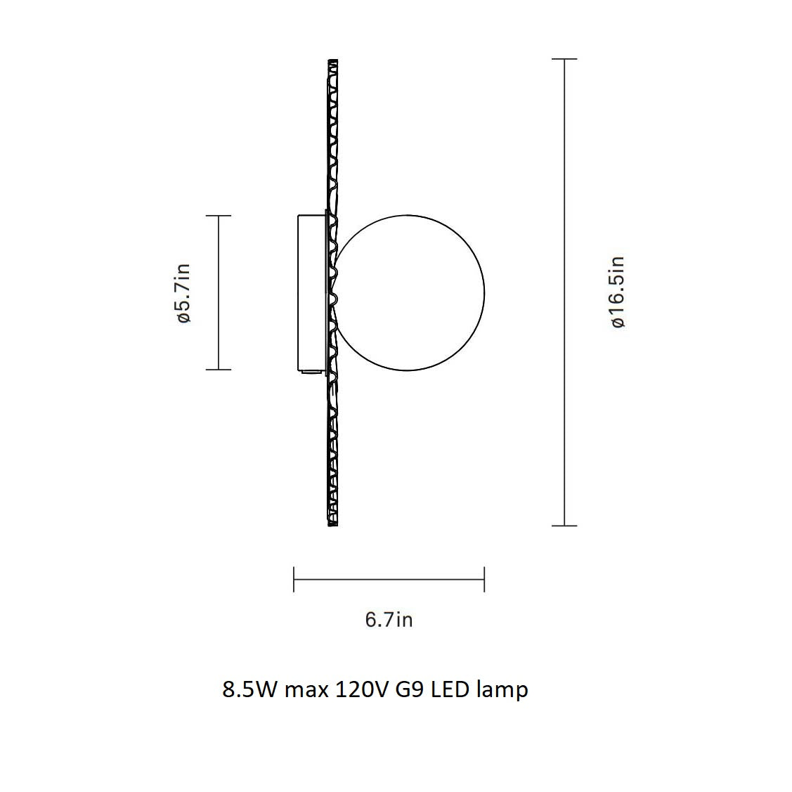 Liila Muuse Wall/Ceiling Light