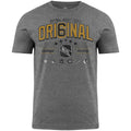 Original Six NHL Bulletin Men Graphite T-Shirt product image 1, provided for visual reference and product detail review