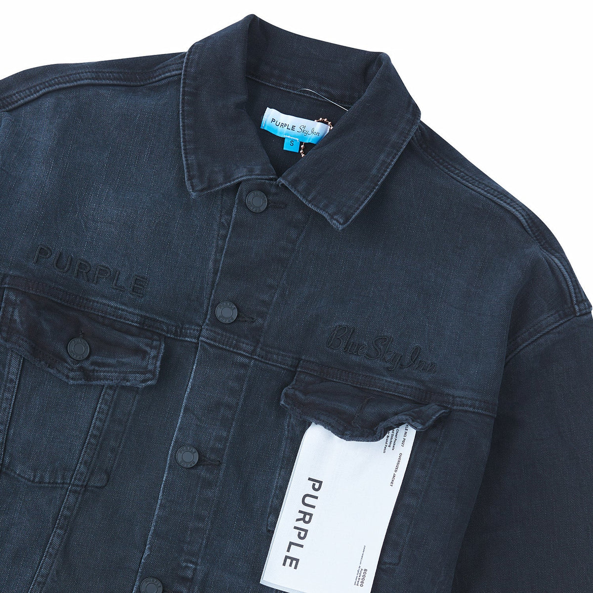 Purple X Blue Sky Denim Jacket | Blue product image 3, provided for visual reference and product detail review