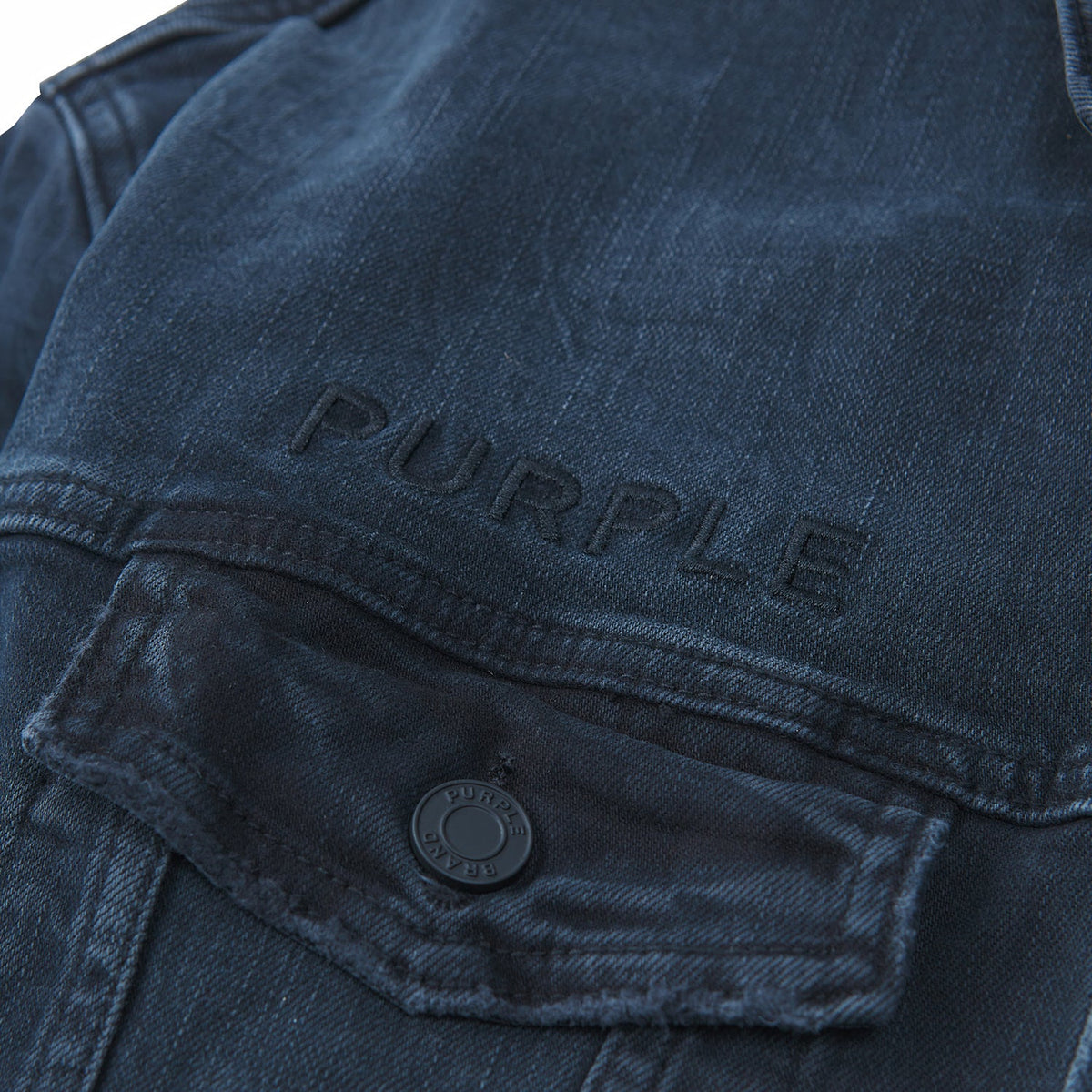 Purple X Blue Sky Denim Jacket | Blue product image 4, provided for visual reference and product detail review