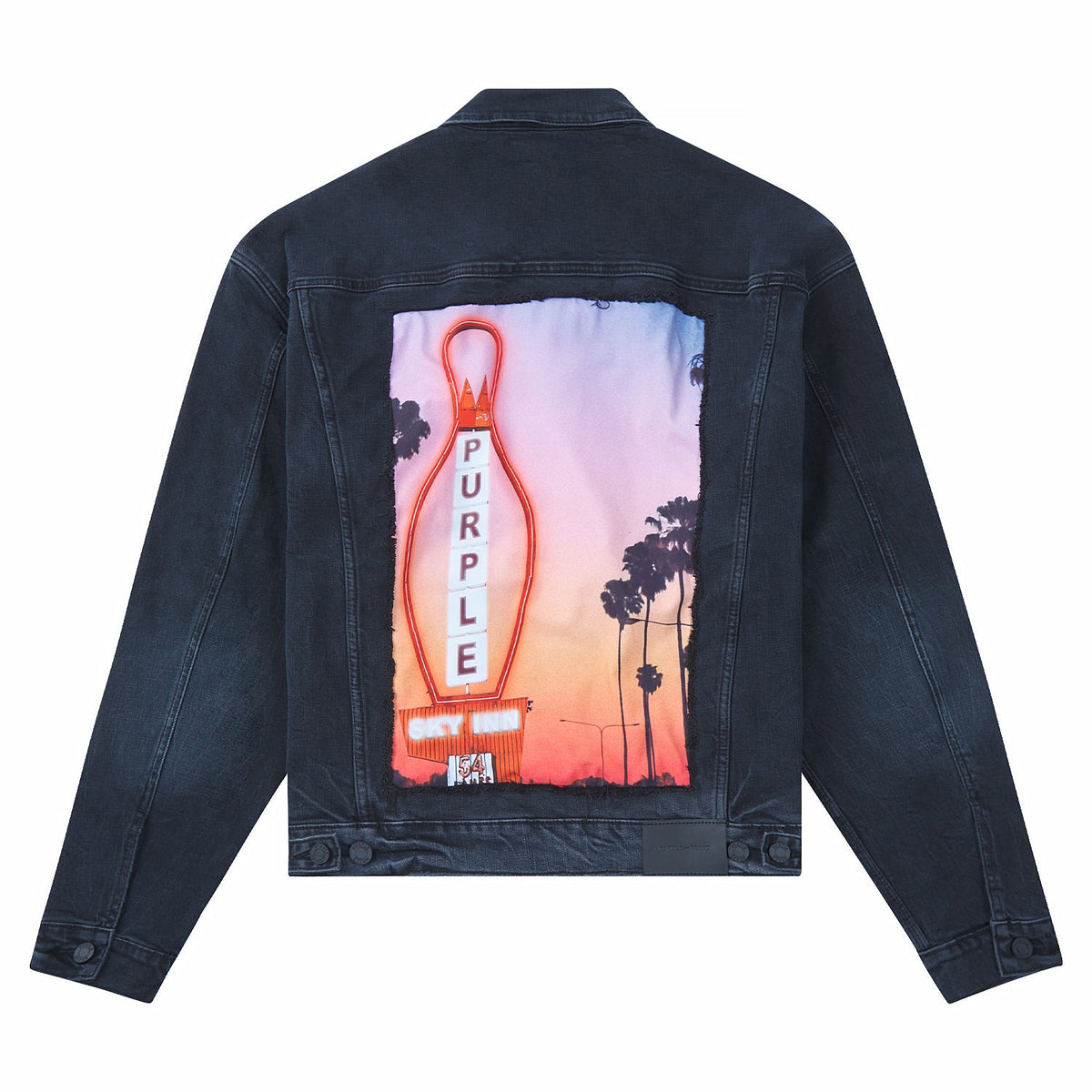 Purple X Blue Sky Denim Jacket | Orange product image 2, provided for visual reference and product detail review