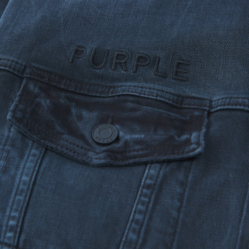 Purple X Blue Sky Denim Jacket | Orange product image 4, provided for visual reference and product detail review