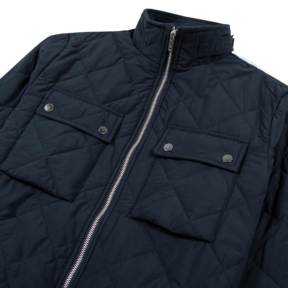 Quilted Short Jacket | Navy product image 3, provided for visual reference and product detail review