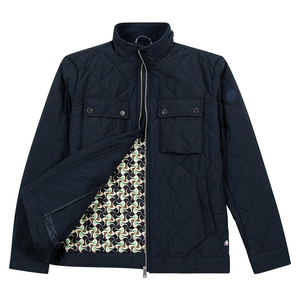 Quilted Short Jacket | Navy product image 2, provided for visual reference and product detail review