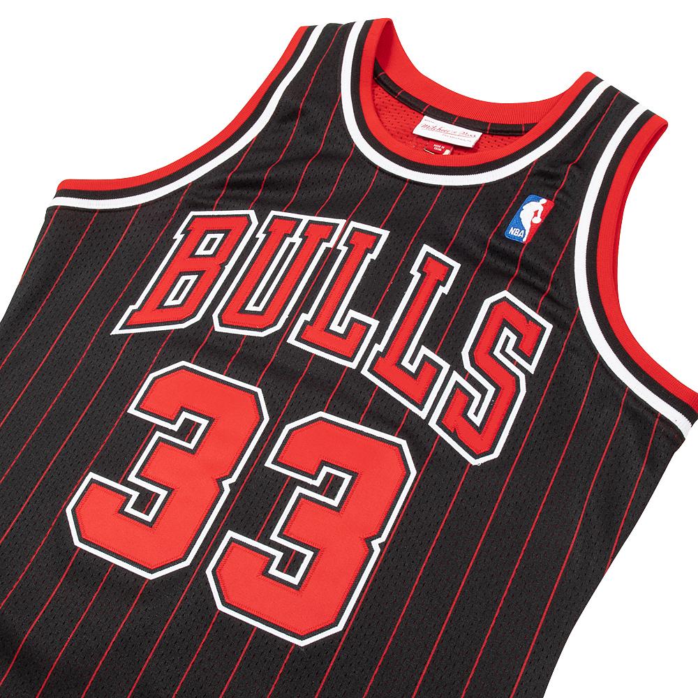 Scottie Pippen 1995 Auth Chic. Bulls Jersey | Pinstripe product image 2, provided for visual reference and product detail