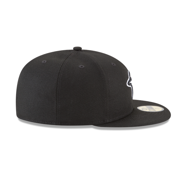 Toronto Blue Jays MLB New Era Men Black/White 59Fifty Authentic Collection Fitted Hat product image 6, provided for visual
