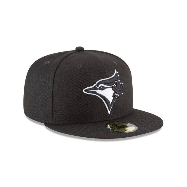 Toronto Blue Jays MLB New Era Men Black/White 59Fifty Authentic Collection Fitted Hat product image 4, provided for visual