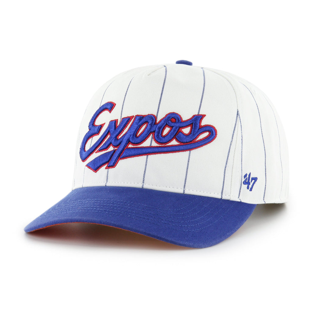 Montreal Expos MLB 47 Brand Men Double Header Pinstripe Hitch Snapback product image 3, provided for visual reference and
