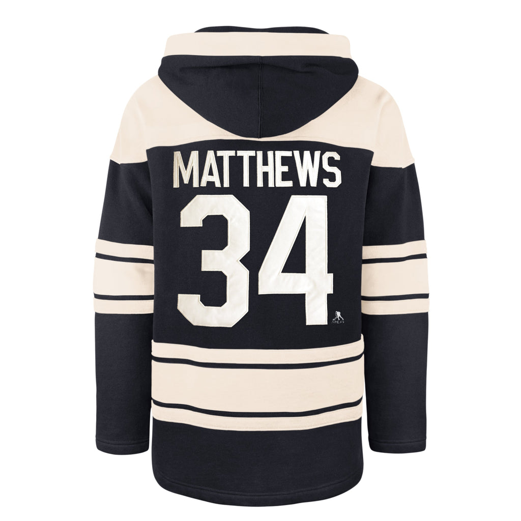 Auston Matthews Toronto Maples Leafs NHL 47 Brand Men Navy Heavyweight Lacer Hoodie product image 1, provided for visual