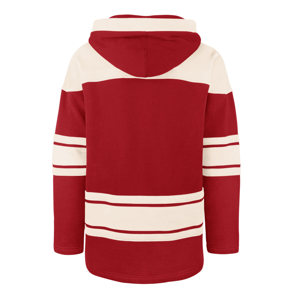 Detroit Red Wings NHL 47 Brand Men Red Heavyweight Lacer Hoodie product image 2, provided for visual reference and product