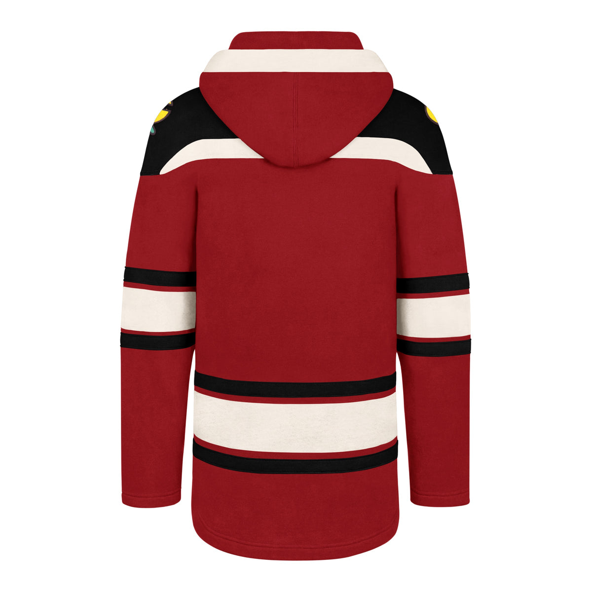 Chicago Blackhawks NHL 47 Brand Men Red Heavyweight Lacer Hoodie product image 2, provided for visual reference and product