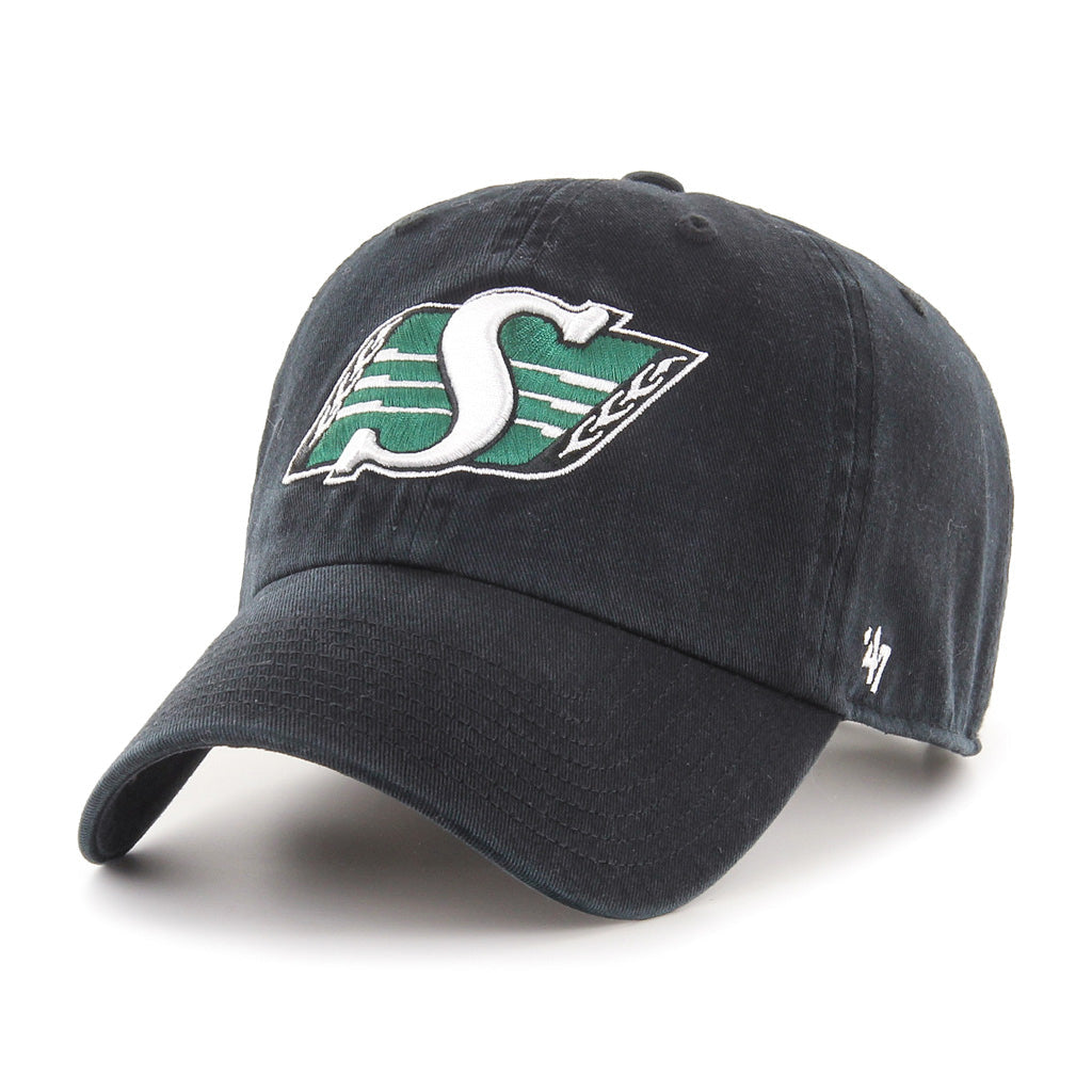 Saskatchewan Rough Riders CFL 47 Brand Men Black Clean up Adjustable Hat product image 1, provided for visual reference and