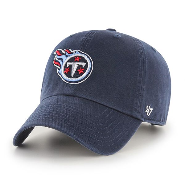 Tennessee Titans NFL 47 Brand Men Navy Clean up Adjustable Hat product image 1, provided for visual reference and product