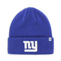 New York Giants NFL 47 Brand Men Royal Raised Cuff Knit Hat product image 1, provided for visual reference and product