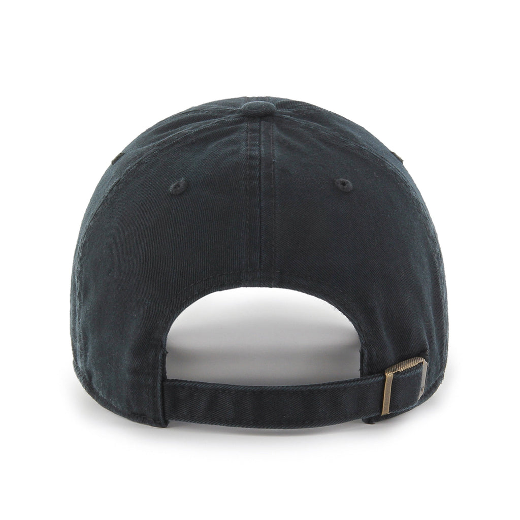 Brooklyn Nets NBA 47 Brand Men Black on Black Clean Up Adjustable Hat product image 2, provided for visual reference and