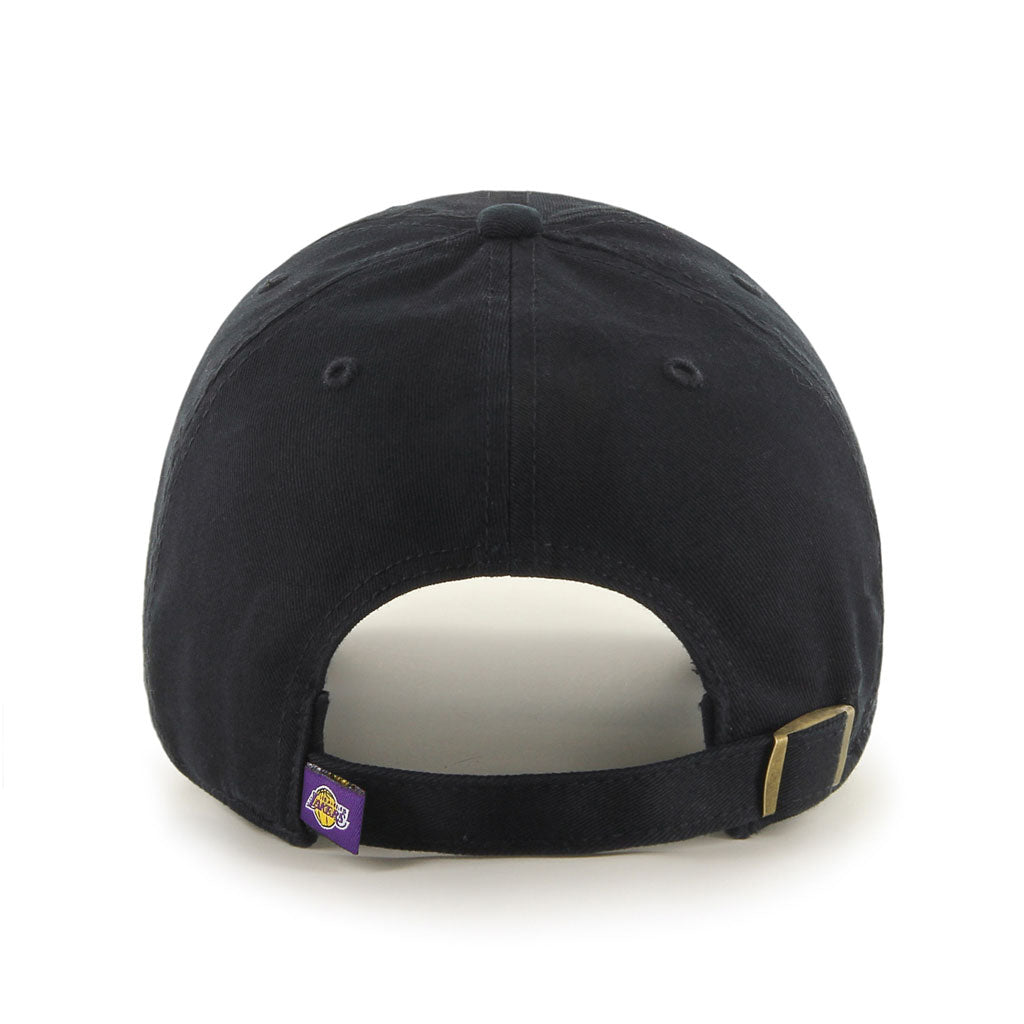 Los Angeles Lakers NBA 47 Brand Men Black Clean Up Adjustable Hat product image 2, provided for visual reference and product