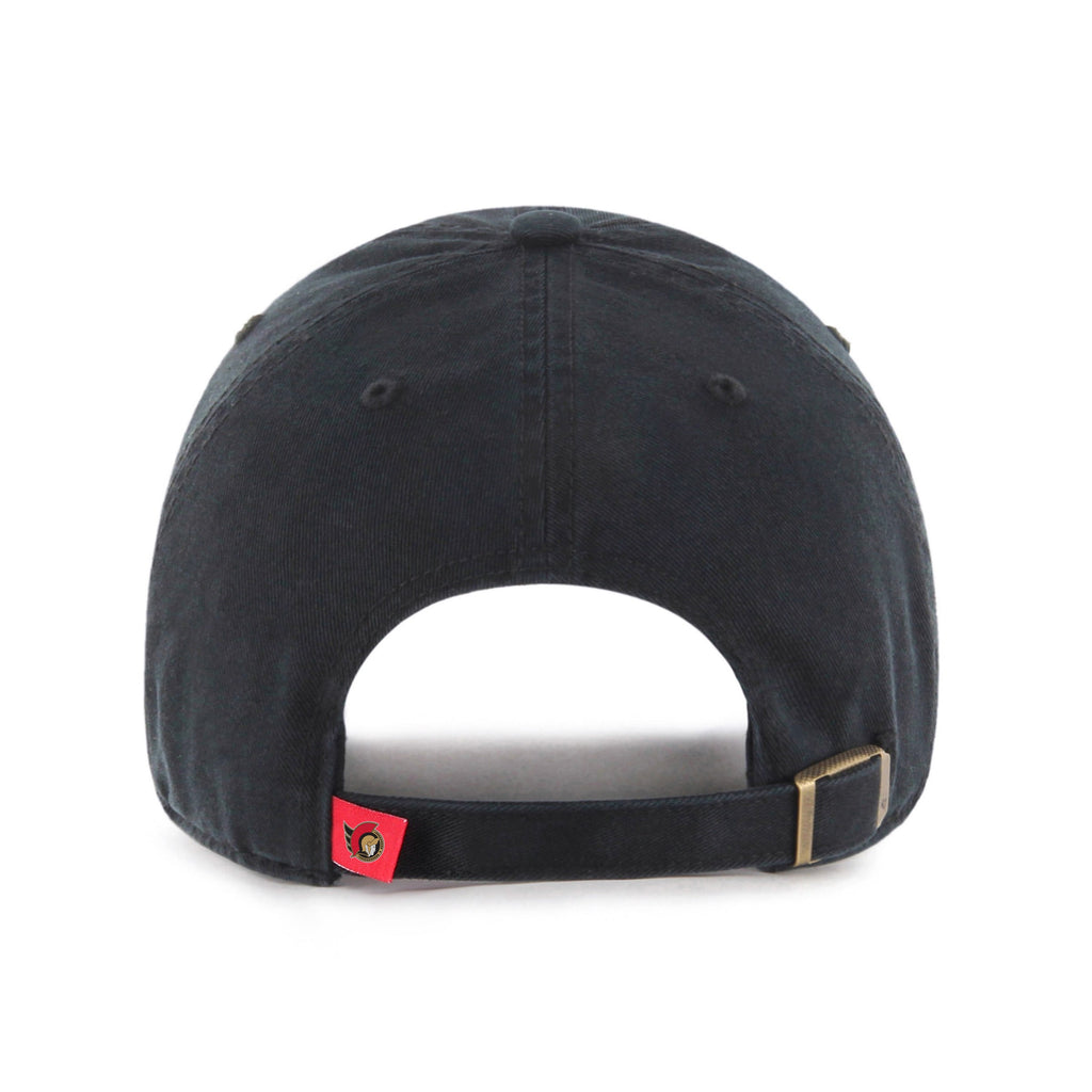 Ottawa Senators NHL 47 Brand Men Black Clean Up Adjustable Hat product image 2, provided for visual reference and product
