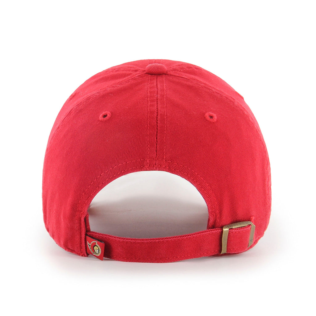 Ottawa Senators NHL 47 Brand Men Red Clean Up Adjustable Hat product image 2, provided for visual reference and product