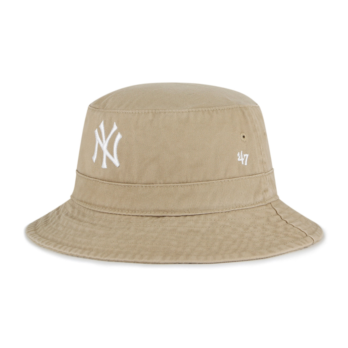 New York Yankees MLB 47 Brand Men Khaki Bucket Hat product image 1, provided for visual reference and product detail review