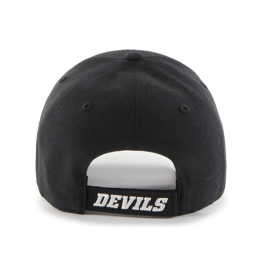New Jersey Devils NHL 47 Brand Men Black MVP Adjustable Hat product image 2, provided for visual reference and product