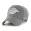Vancouver Canucks NHL 47 Brand Men Grey Cement Ballpark Clean Up Adjustable Hat product image 1, provided for visual