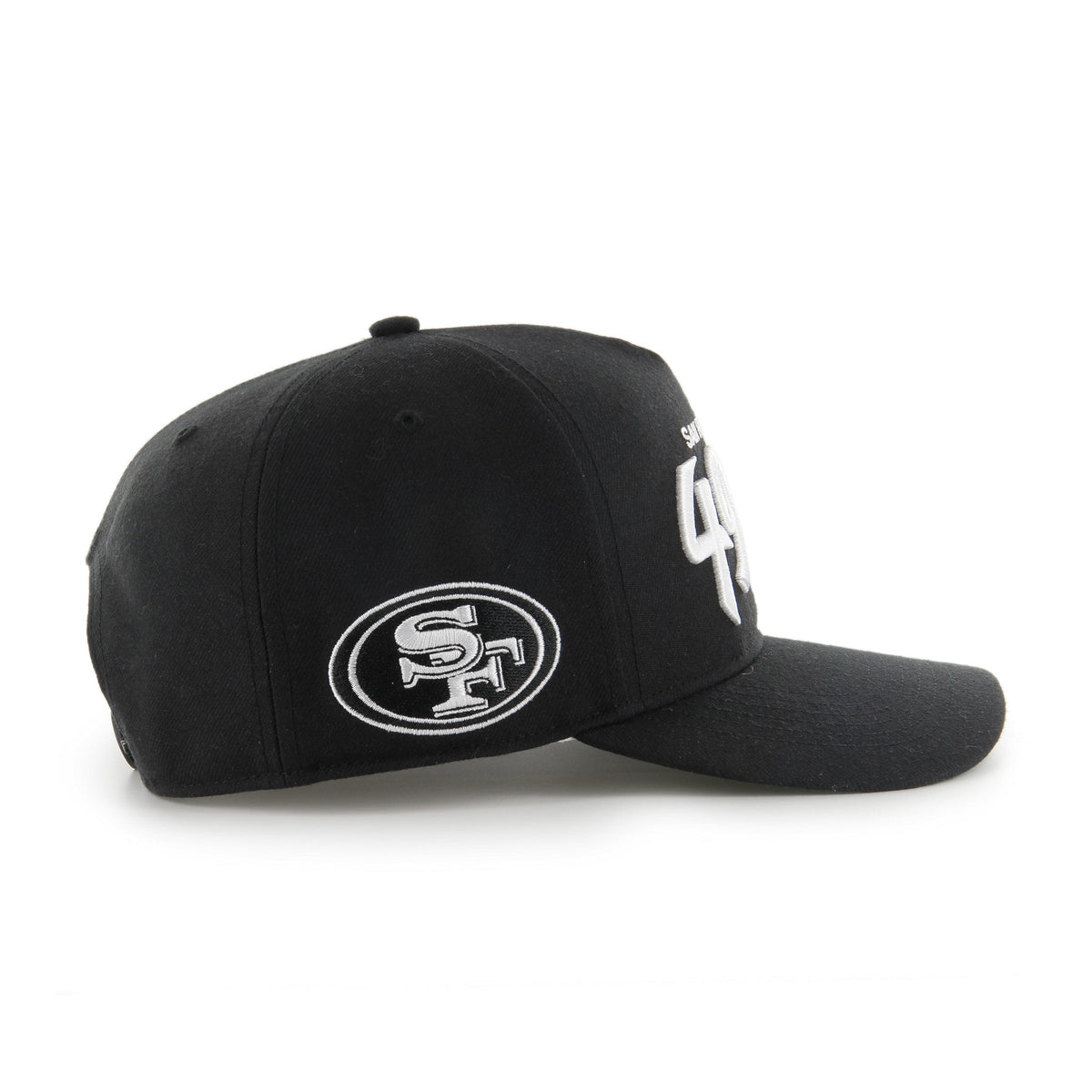 San Francisco 49ers NFL 47 Brand Men Black Attitude Hitch Adjustable Hat product image 3, provided for visual reference and